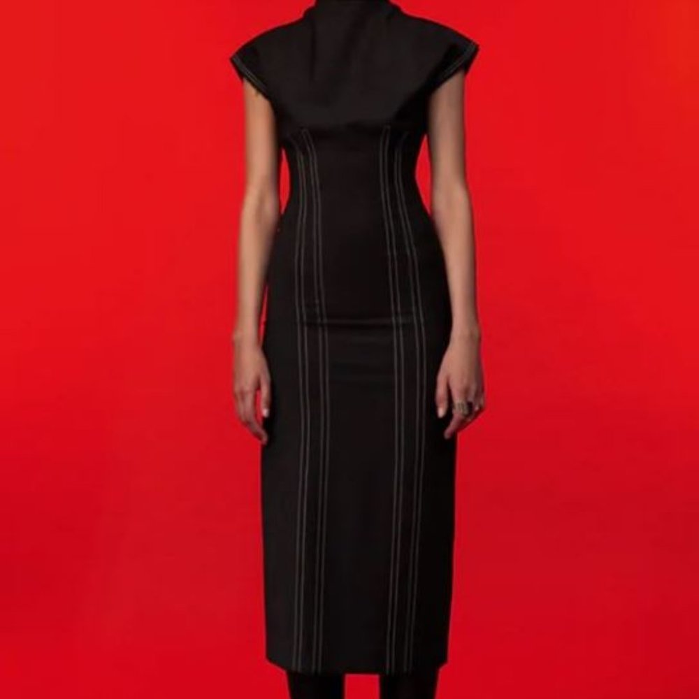 Zara black long dress